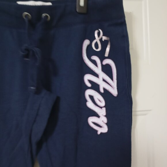 Aeropostale Navy Blue Graphic Sweatpants Casual Lounge Womens Large - Picture 4 of 9